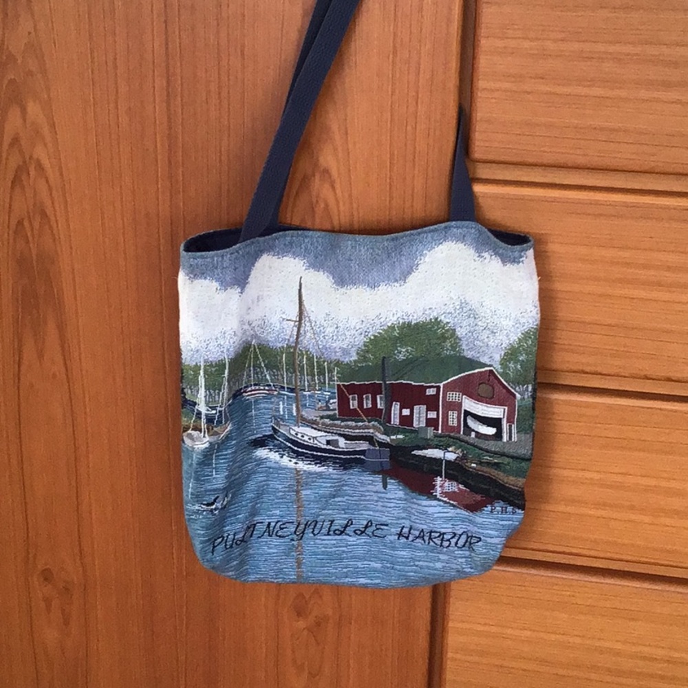 👣Pultneyville Harbor, NY tote bag👣